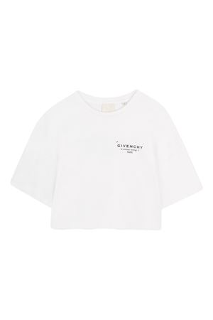t-shirt in cotone bianco GIVENCHY KIDS | H3122410P